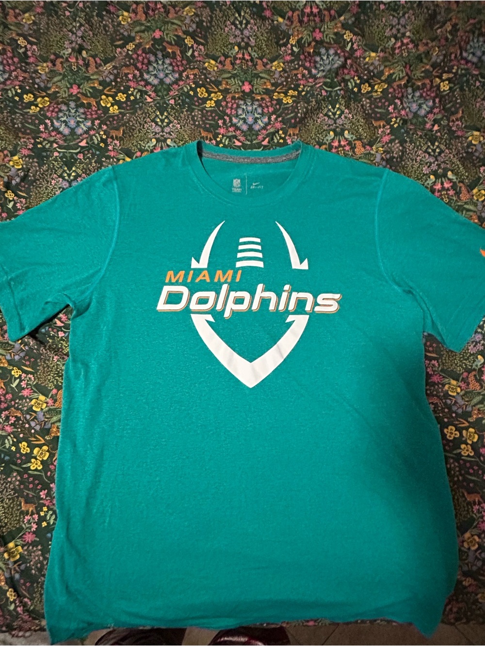 Nike Dri-Fit NFL Miami Dolphins Activewear Tee Shirt Mens Sz Large